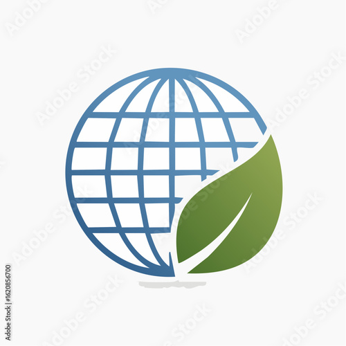 Grüne Erde mit Blatt – vegane Ernährung für den Klimaschutz