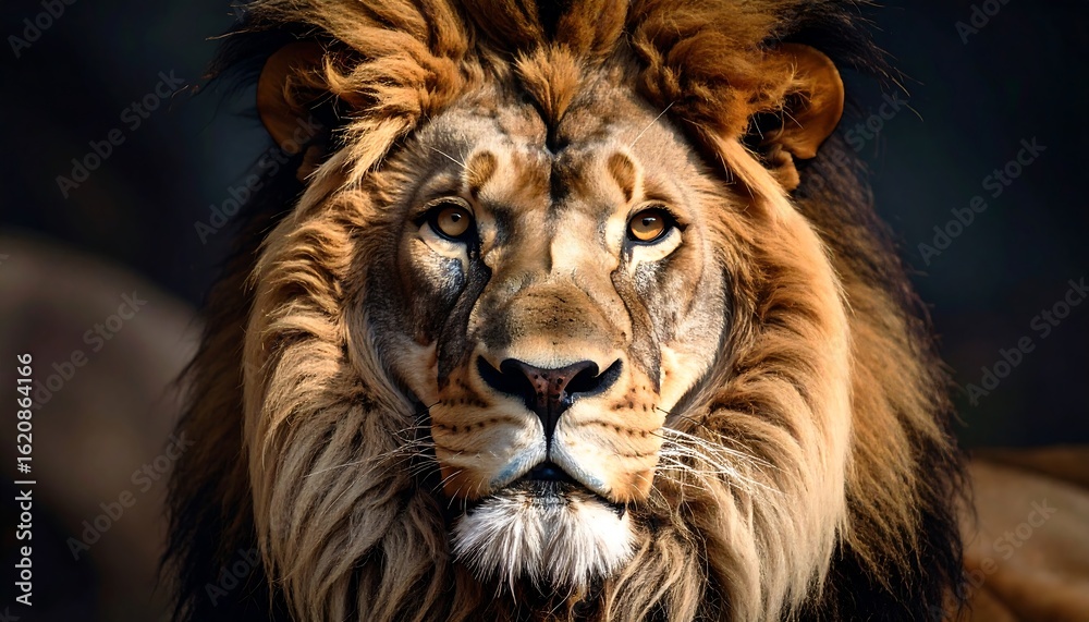 Naklejka premium Majestic lion portrait (5)