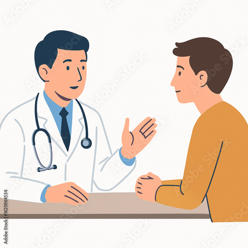 Doctor consulting with a patient in a clinic.