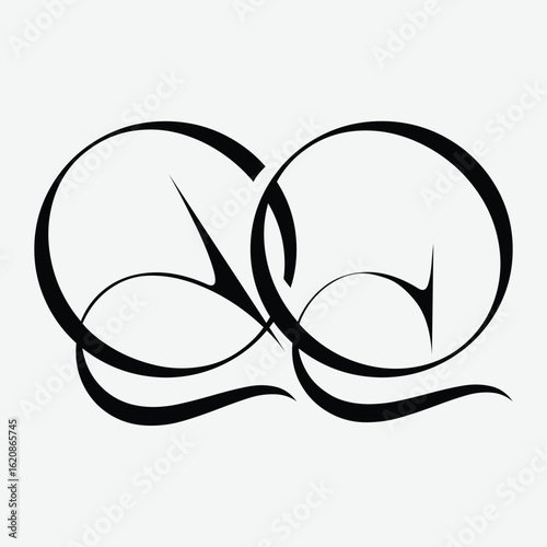 QQ Logo design initial letter