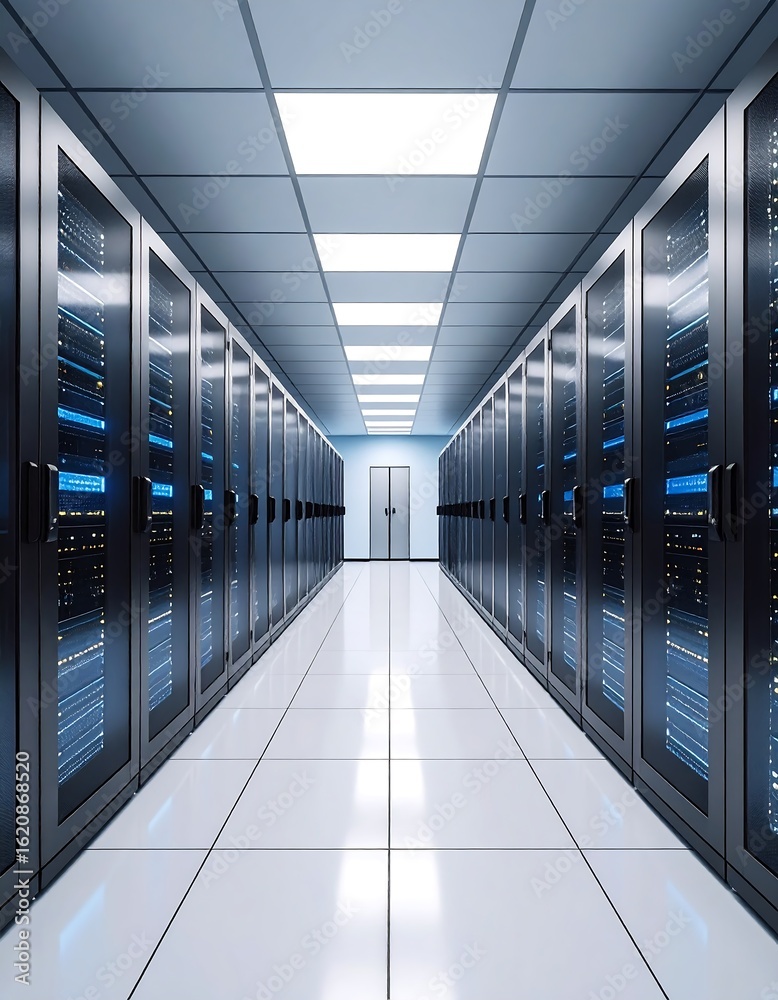 Naklejka premium Modern server room interior (3)