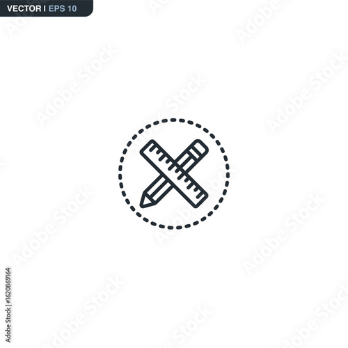 Design, linear style sign for mobile concept and web design