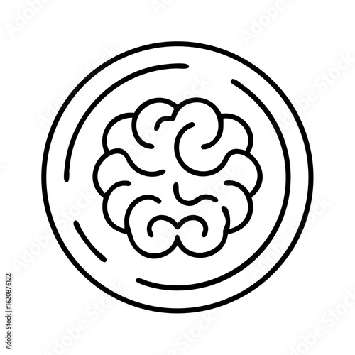 Brain food icon vector illustration concept for mental health and creative thinking design idea