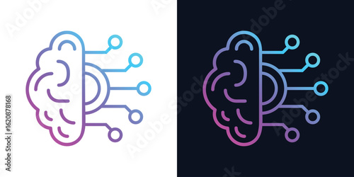 Ai, concept of artificial intelligence. Analytic, automation, machine learning and an autonomous brain. Big data management, computer connection information intelligence technology, Automated robotic