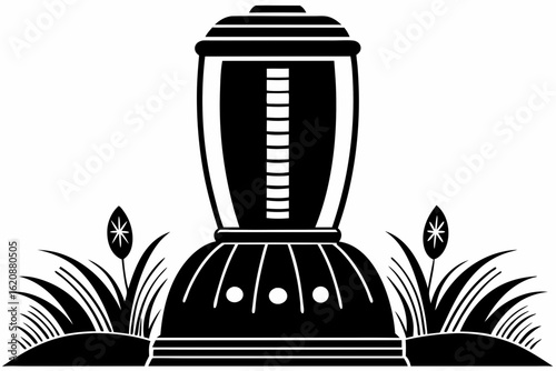 blender vector silhouette black and white