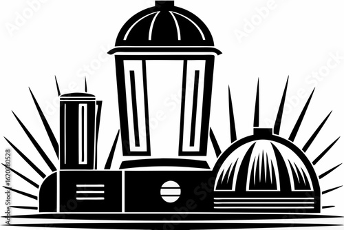 blender vector silhouette black and white