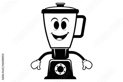 blender vector silhouette black and white
