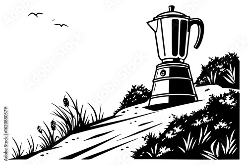 blender vector silhouette black and white