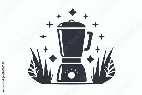 blender vector silhouette black and white