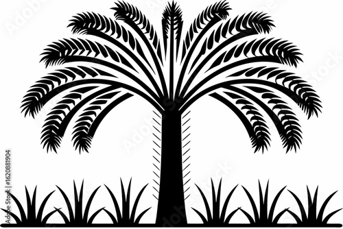date tree silhouette