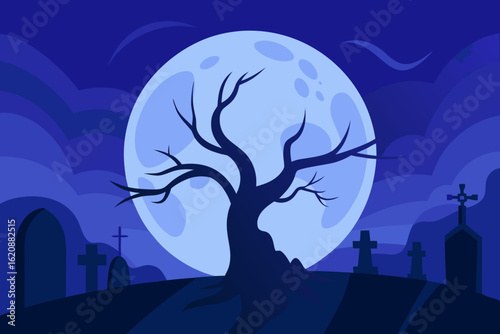 halloween night scene