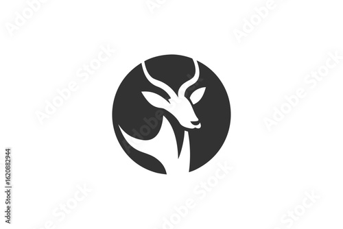 Wallpaper Mural Black gazelle silhouette vector art illustration  Torontodigital.ca