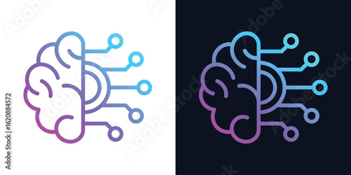 Ai, concept of artificial intelligence. Analytic, automation, machine learning and an autonomous brain. Big data management, computer connection information intelligence technology, Automated robotic
