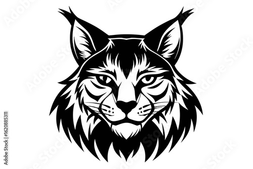 Vector illustration of a wild lynx head, a powerful symbol of a lynx , perfect for a tattoo or mascot