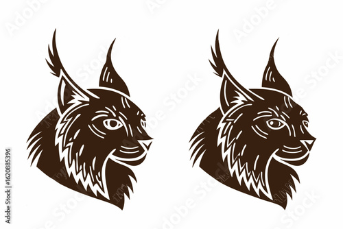 Vector illustration of a wild lynx head, a powerful symbol of a lynx , perfect for a tattoo or mascot