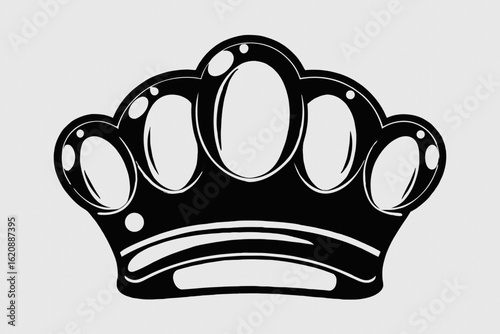 royal crown silhouette black and white