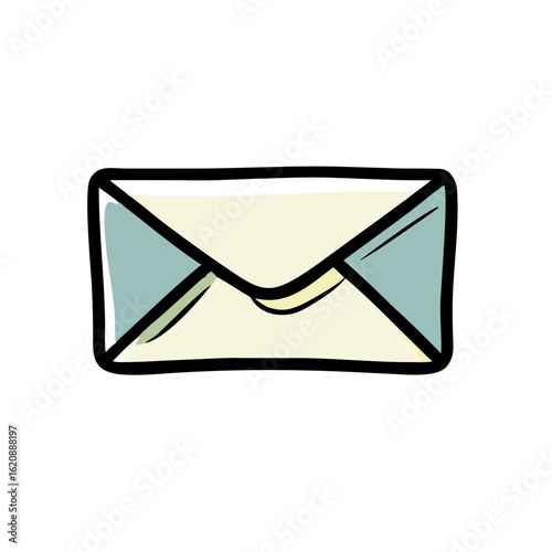 Free Download Hand-drawn envelope illustration in minimal style with soft colors   - GFXLoad