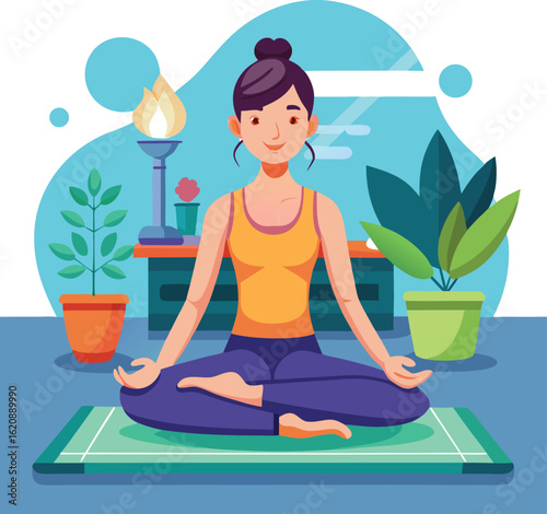 Woman Doing Yoga