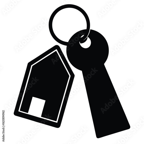 House key with keychain home security