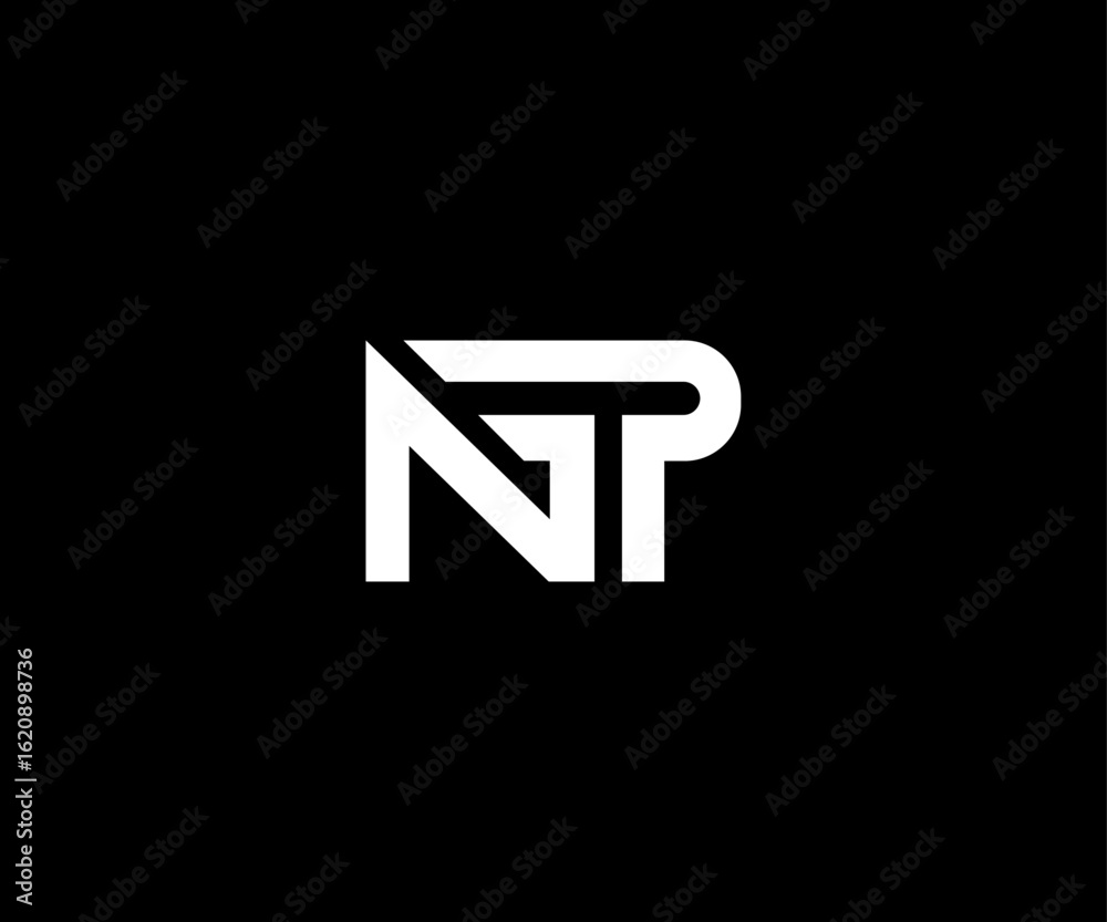 letter np ntp modern clean logo letter np ntp modern clean logo