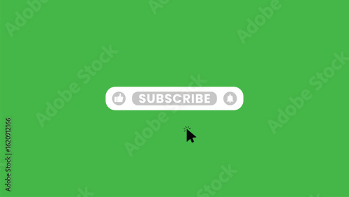 Subscribe Button Animation: A modern, eye-catching animation of a Subscribe button, complete with a thumb up and notification bell, ideal for content creators and digital marketing purposes.