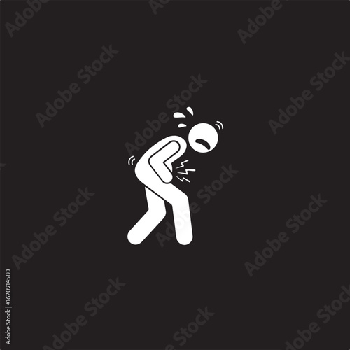 Person clutching stomach in pain abdomen discomfort