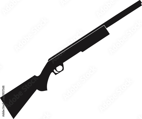 Black Silhouette of a Shotgun
