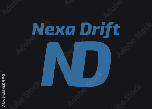ND Initials Logo  Sleek Futuristic Style for Tech Brands
