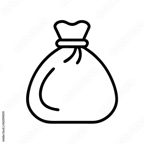 Downloadable money bag icon vector illustration for finance and investment concept design element