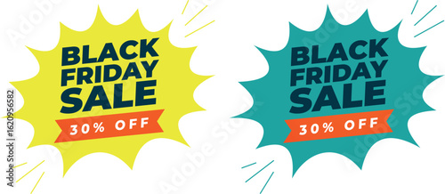 Black Friday sale promotional banner with discount offer details, bold shopping background for marketing and advertisement