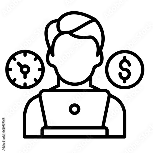 Freelancing Vector Icon