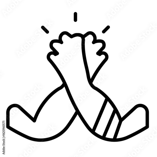 Arm Wrestling Vector Icon