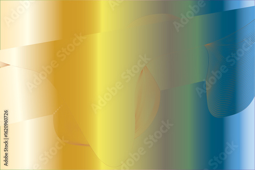 Smooth gradient of warm yellow to cool blue colors