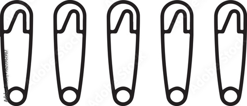 Pin silhouette vector art icon illustration, Shapes Collection Isolated on White Background