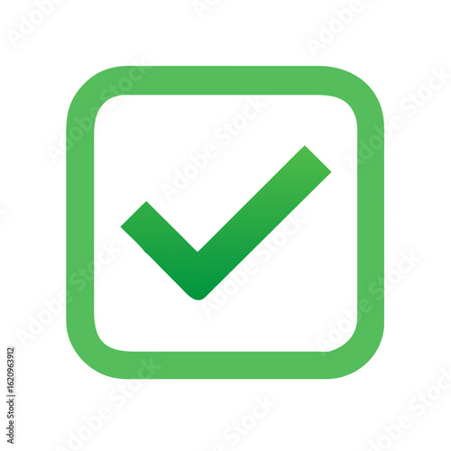 Free Download Green check mark in square isolated on transparent background - GFXLoad