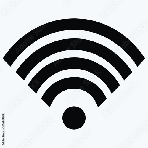 Wi Fi wireless internet network symbol vector silhouette 