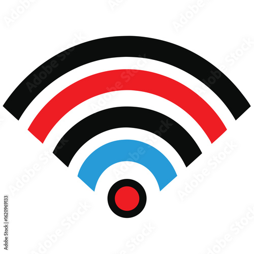 Wi Fi wireless internet network symbol vector silhouette 