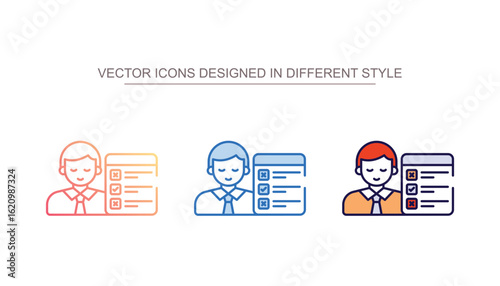 Recruiter Male icon design with white background stock illustration