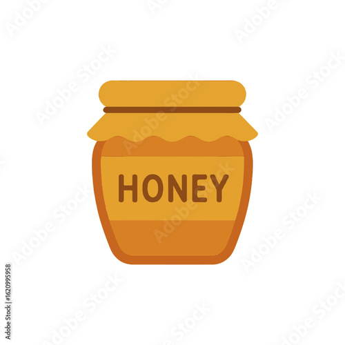 illustration icon honey in a jar vector on white background
Vector icon autumn