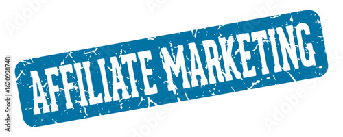 affiliate marketing rectangular sign. affiliate marketing stamp