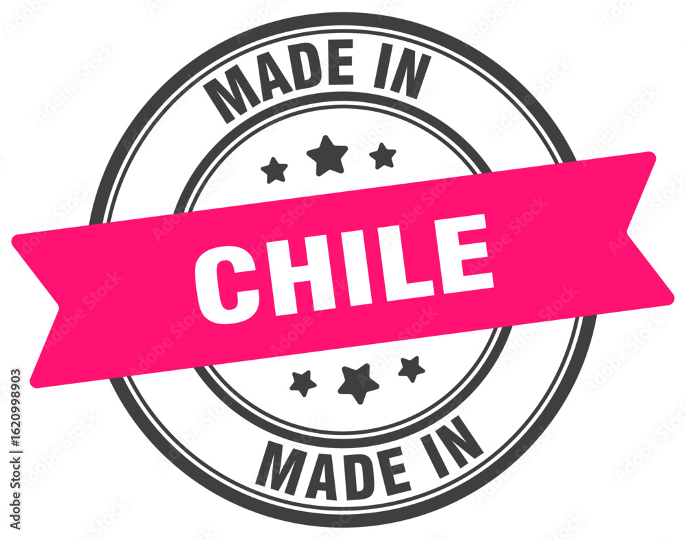 Fototapeta premium Made in Chile round sign. Made in Chile stamp.