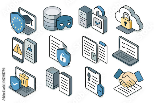 Agreement icon consent access ai breach data vector deletion privacy compliance