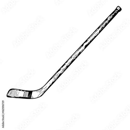 Vintage sketch of a hockey stick  