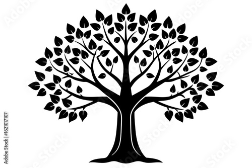 Bodhi Tree Icon for Enlightenment and Wellness Design