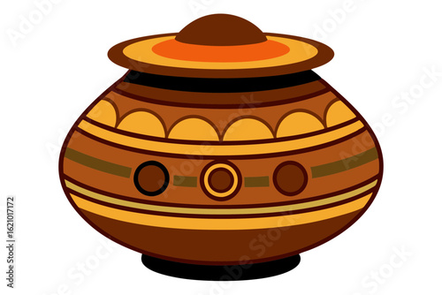 Traditional Garba Pot Vector for Indian Festival Design