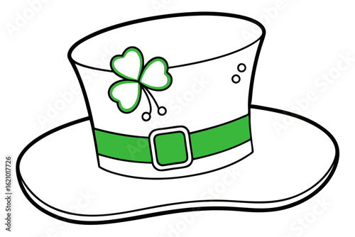 Classic Leprechaun Hat Illustration for March Themes
