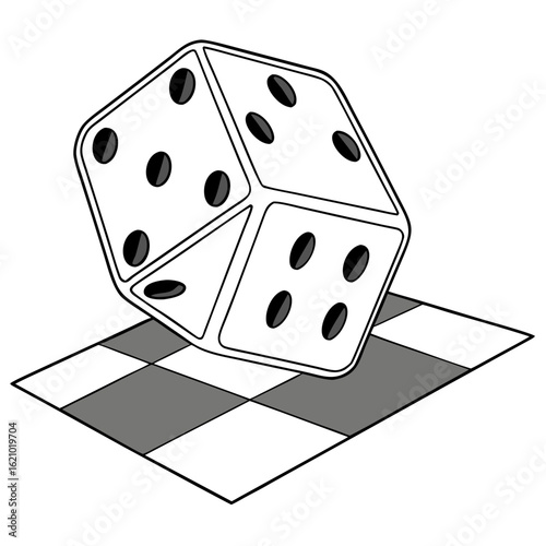 vector illustration of a dice