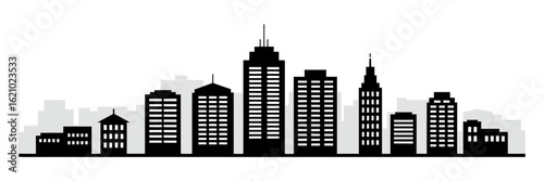 Urban Skyline Silhouette Design