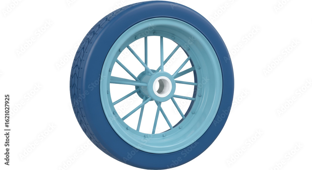 Obraz premium Isolated Cartoon Wheels
