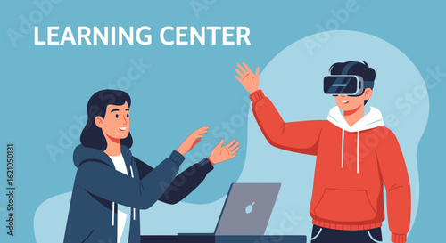 Virtual Reality Learning Center Experience With Student And Instructor